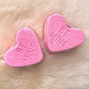 Two Pair of Pink “Be Mine” Heart Bath Bombs by Fragrant Jewels.